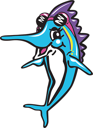 Marlaina, the Marlins Swim School mascot