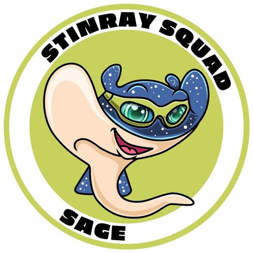 Stingray Squad swimming level badge — technique