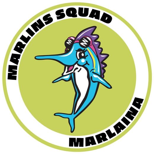 Marlins Squad swimming level badge — performance