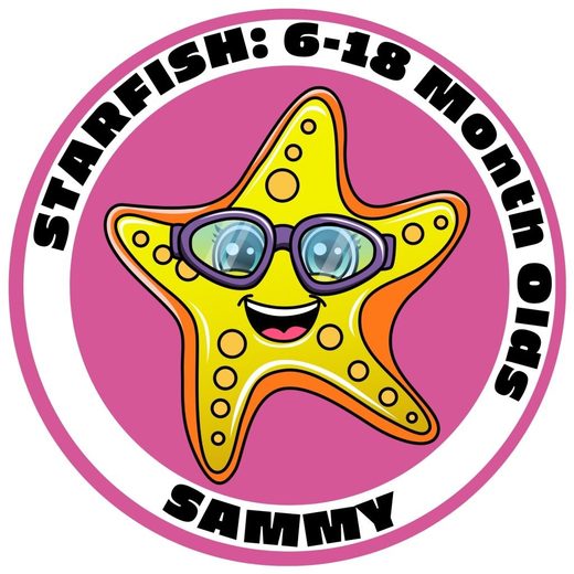 Starfish swimming level badge — parent & bub