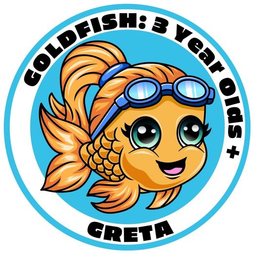 Goldfish swimming level badge — first solo skills