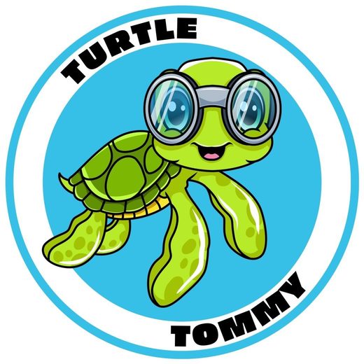Turtle swimming level badge — early strokes